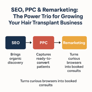 hair transplant marketing trio